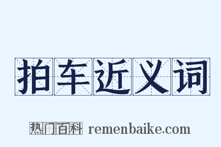 拍车近义词是什么意思的图片